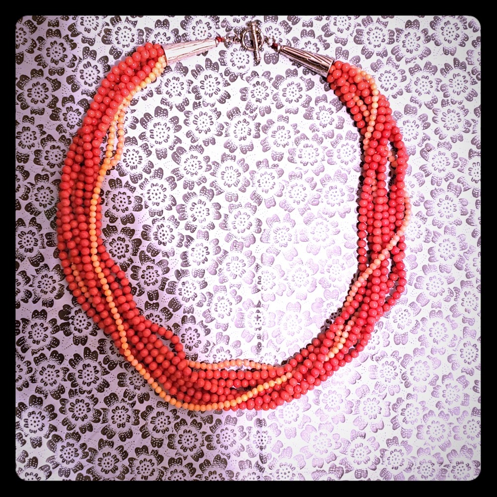 Vintage Oxblood,Angel skin  Coral 925 Necklace